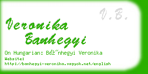 veronika banhegyi business card